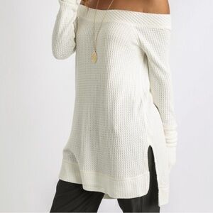We The Free • Off The Shoulder Thermal Tunic Top